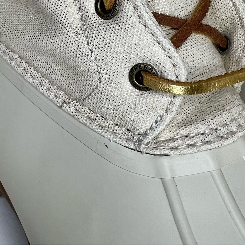 Sperry-Women’s-Saltwater Duck Boot-Size 10-Ivory/Shimmer Gold/Brown-NWOT - Picture 12 of 12